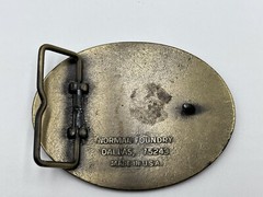 NRA Gunowner And Proud Of It Belt Buckle Norman Foundry Dallas 75243 USA. J9