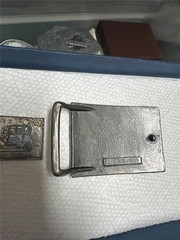 Vintage Henry Ford Detroit Brass Belt Buckle and Key Chain