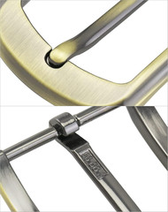 Set of Three Belt Buckles, Metal Replacement Buckles 38-40mm Square Single Prong