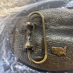 NRA Brass Belt Buckle Pistol Rifle Hunting & Shooting Traditions Worth Fighting