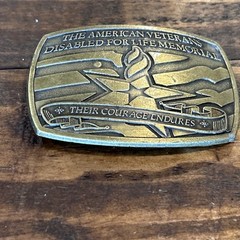 Disabled American Veterans Belt Buckle DAV Military Vet Stars Stripes Patriotic