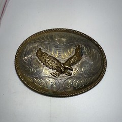 Alpaca Gold Eagle Belt Buckle Vintage