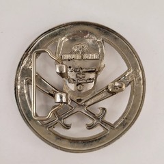 Silver Star Skull and Swords Pirate Belt Buckle Made in USA