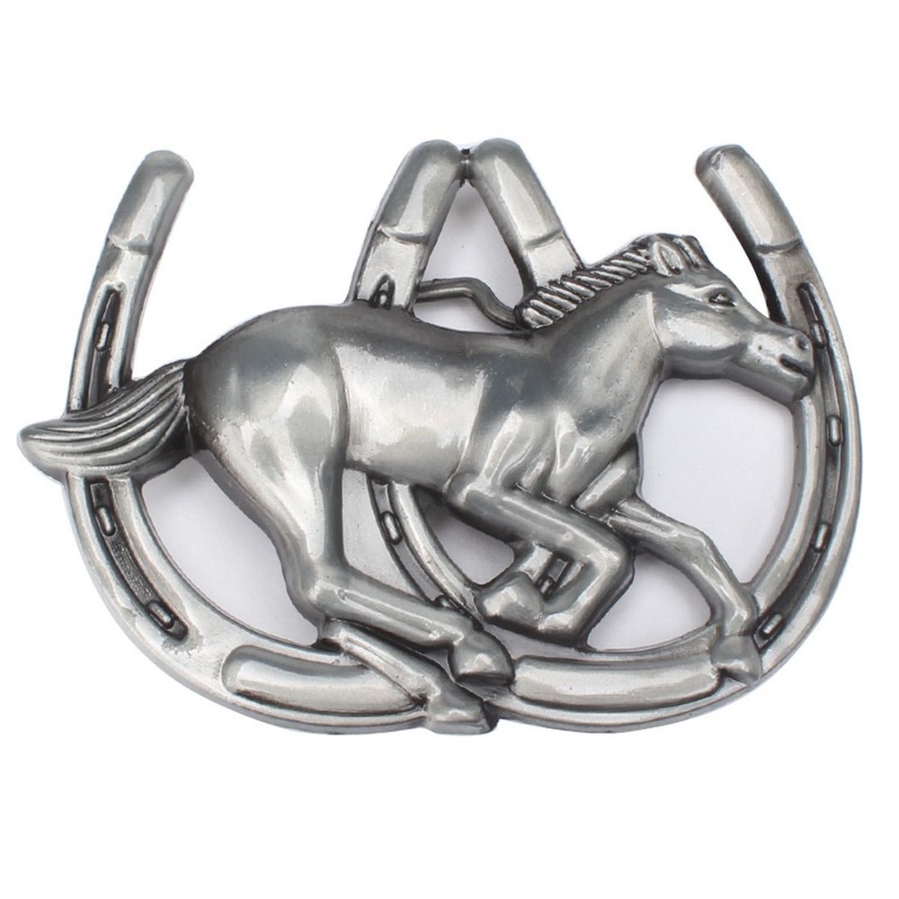 Horse and Saddle Belt Buckle Western Cowboy Native American (HRS-12)