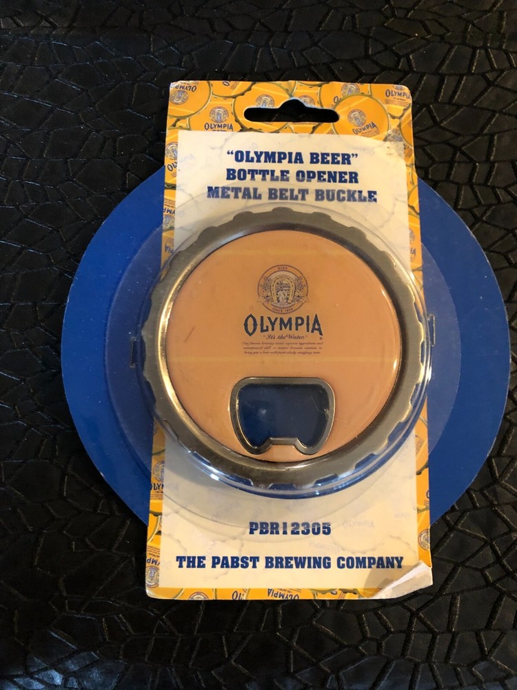 Vintage Rare olypia Belt Buckle, Beer Bottle metal Opener new