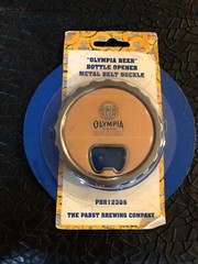 Vintage Rare olypia Belt Buckle, Beer Bottle metal Opener new