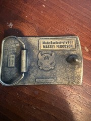 Vintage 1978 Massey Ferguson MF Tractor Belt Buckle Made in USA Farm Collectible