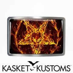 Baphomet Belt Buckle – Satanic Inverted Pentagram Gothic Belt Buckle – 666