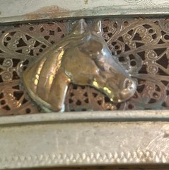 Men&rsquo;s nickel silver & copper Horse Head Belt Buckle One Size