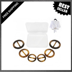 Resin Buckle Set with Storage Box, 3 Sizes 0.98, 1.18, 1.38 Inch, Fabric Clips