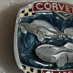 Corvette Classics Belt Buckle Metal Cars Racing Emblem Reissue