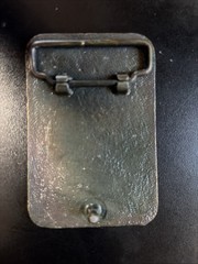 Vintage Pony Express Overland Mail Company 1860 Brass Metal Belt Buckle