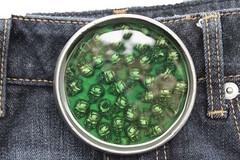 Men Silver Metal Belt Buckle Fashion Green Skeleton Biker Skulls Punk Rocker Emo