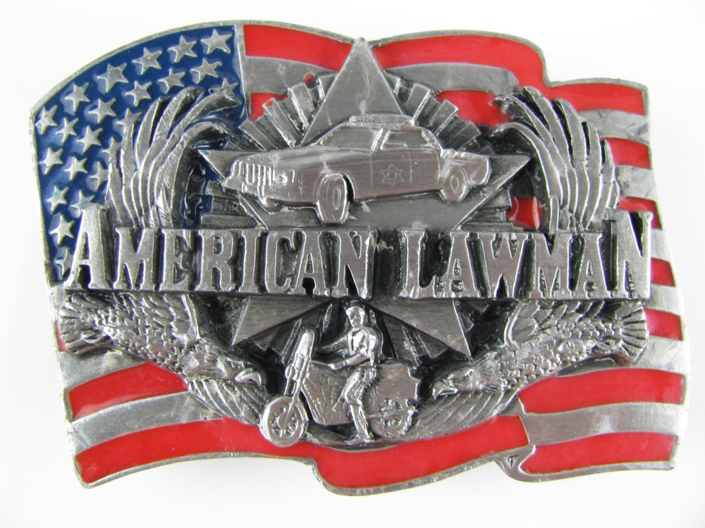 Siskiyou American Lawman Belt Buckle « To Serve and Protect » USA 1992 Vintage