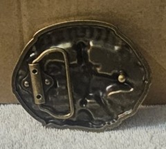 COWBOY RIDING BULL RODEO HAT OUTDOOR BELT BUCKLE