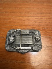 VTG 1998 Nascar 50th Anniversary Black Belt Buckle American Legends Winston Race