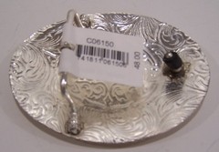 Crumrine Western Belt Buckle Bull Rider Rope Edge Silver Bronze C06150