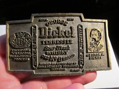 VINTAGE GEORGE DICKEL TENNESSEE SOUR MASH WHISKY BELT BUCKLE NO BACKS – OFC15
