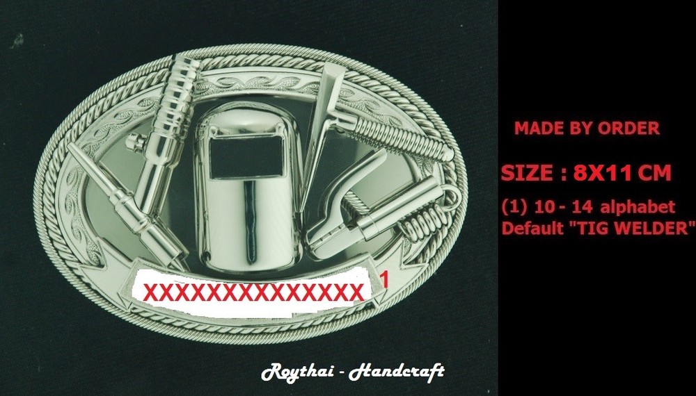 (8X11 cm) MADE BY ORDER MEN BELT BUCKLE HANDMADE STAINLESS STEEL TIG WELDER 1