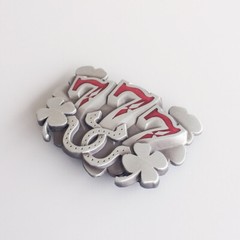 Enamel Lucky 777 Vintage Belt Buckle Gurtelschnalle Boucle de ceinture