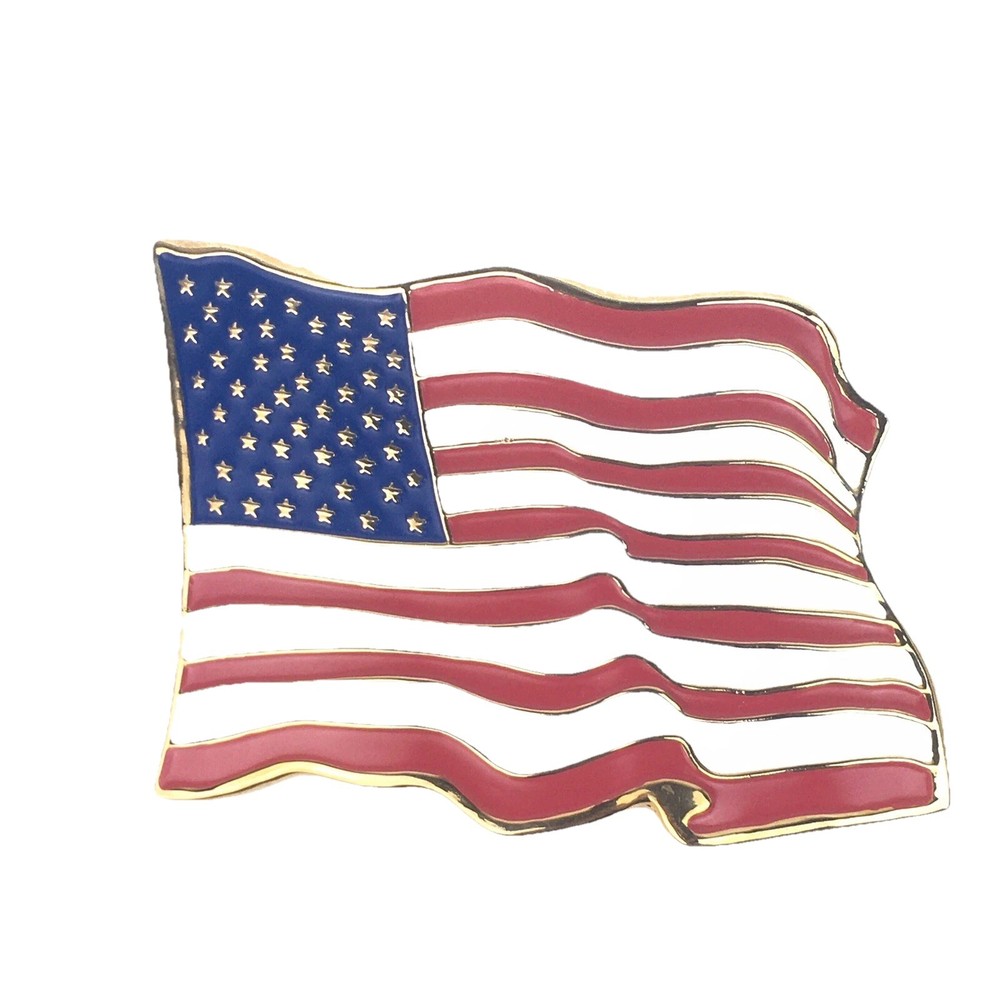 Belt Buckle American Flag USA Red White Blue Specialty House Of Creation