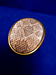 Real Western Rattlesnake Belt Buckle made in USA