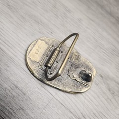 I&rsquo;d Rather be Fishing 1985 Great American Brass Metal Belt Buckle
