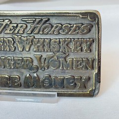 1977 Great American Buckle Co Belt Buckle Faster Older Younger More #750
