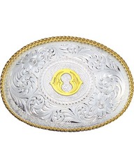 Montana Silversmiths Engraved Initial O Western Belt Buckle Multi