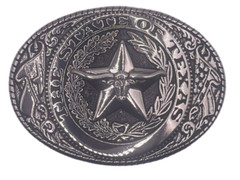 The State Of Texas Bull Star Silver Belt Buckle Cowboy Rodeo Hebillas Vaqueras