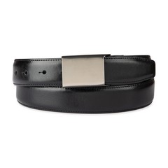 Haggar Men&rsquo;s Sleek Plaque Buckle Dress Belt Large (38-40), Black