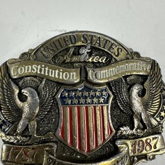 VTG Bicentennial Buckle Constitution Commemorative 1787-1987 200th Anniversary!!