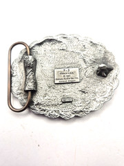 Vintage Siskiyou Pewter Belt Buckle 2.5&Prime; Southwestern Made In USA Stone Center
