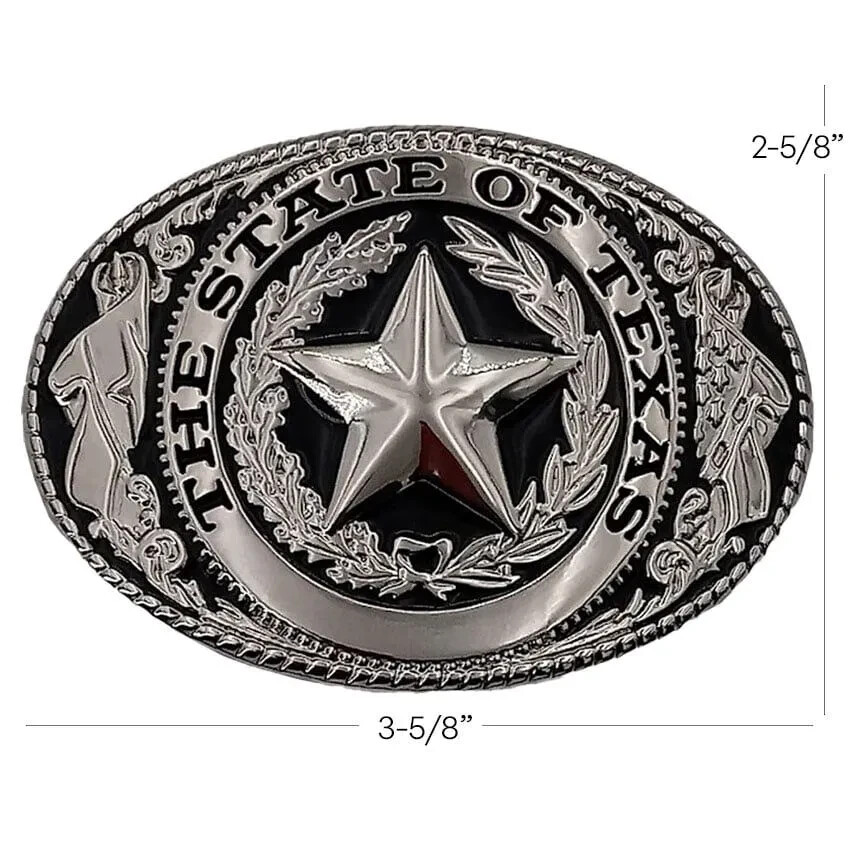 The States of TEXAS Seal Flag Patriotic Belt Buckle Lone Star