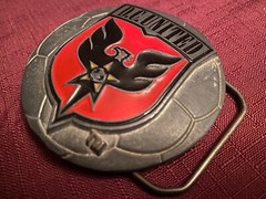 D.C. United Logo Belt Buckle Silver Pewter Soccer Ball Fanatics Tifo Culture