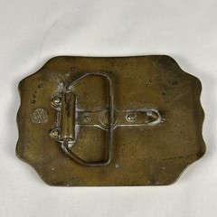 Vintage Bergamot Brass Works Central & Union Pacific Rail Road Co. Belt Buckle