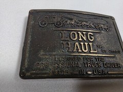Vintage Long Haul By Jonbil Professional Truck Driver Belt Buckle Made In U.S.A,
