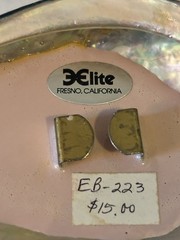 Vintage Polished Black Abalone Shell Belt Buckle by Elite in Fresno, California