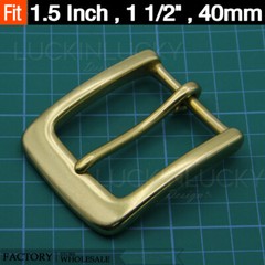 1 1/2 inch Brass Belt Buckle Classic Single Prong Replacement Pin Hippie Buckle