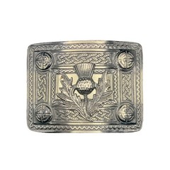 Men’s Celtic Kilt Belt Buckle Thistle Antique Finish / Celtic Kilt Belt Buckle