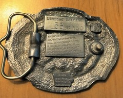 1989 IOWA PREMIUM SPECIALTY CO. Pewter Belt Buckle Corn Head Attachment