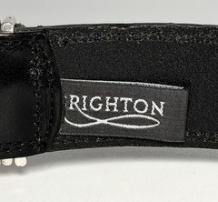 Brighton Black Leather Belt Silver Accents Small 48003
