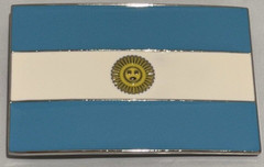 National Flag of Argentina Belt Buckle Multi-Colored Western Cowboy Cowgirl