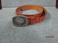 Vintage Wood Badge Pewter Boy Scout Belt Buckle & 05 National Jamboree Belt