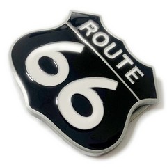 Route 66 Belt Buckle Western Cowboy Native American Motorcyclist (R66-01-B)