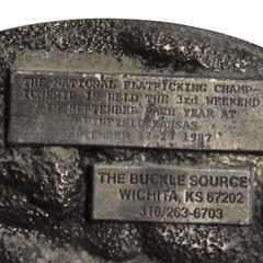 Front Porch Guitar Music Buckle 1987 Walnut Valley Bluegrass Festival Winfield