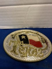 Texas Flag western belt buckle