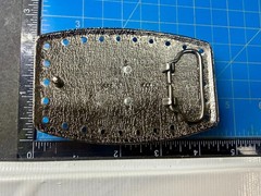 Peace Symbol Sign Rhinestone Bling Hole Border Hippy Silver Tone Belt Buckle