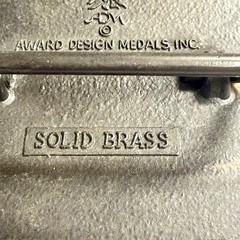 Vintage Award Design Medals Belt Buckle Mens Brass End of the Trail Fraser 70s