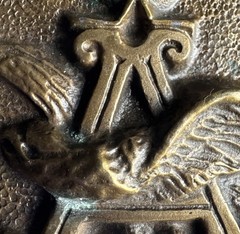 Vtg 1970s Anheuser Busch Brass Belt Buckle P-168 Budweiser Beer Eagle Cowboy Men